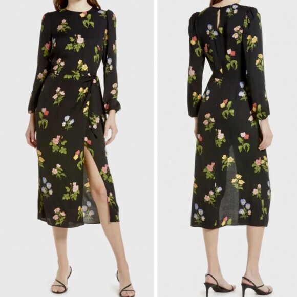 NWT Reformation Reza Floral Dress Night Bloom